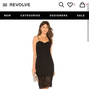 Bardot Black Lace Dress from Revolve